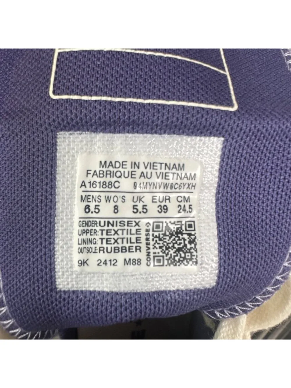 ⭐Converse Run Star Hike Hi Platform 6.5 Men's Shoes Sneaker Beige Purple A16188C